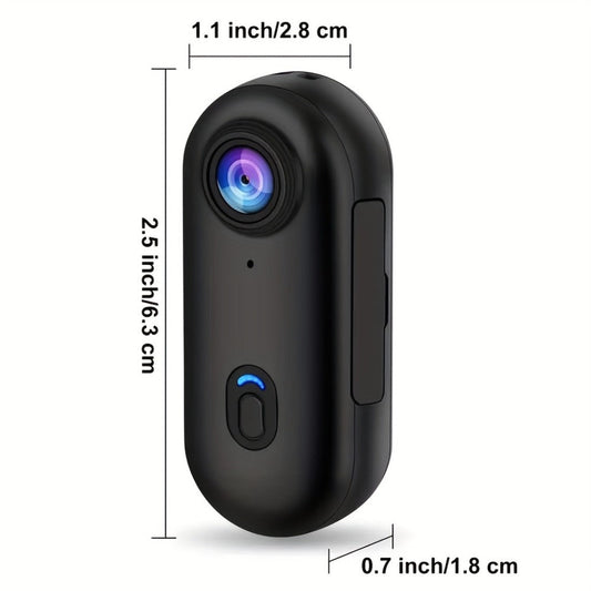 Thumb Action Camera 4K 1080P Mini Sports Camera, Auto Exposure, 800mAh Rechargeable Battery, TF Card Compatible, Compact Wearable Cam for Cycling Hiking Vlogging Outdoor Sports