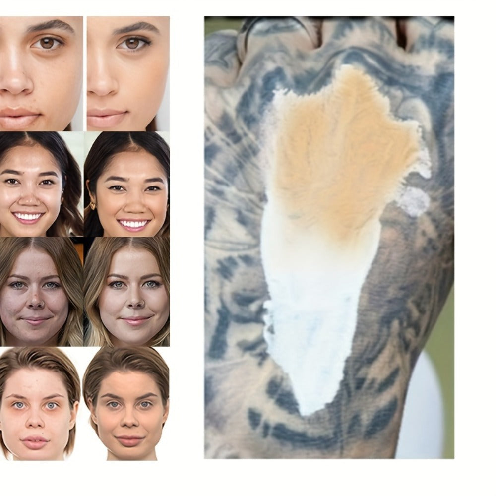 Color Changing BB Cream Foundation Set 3pcs Matte Oil Control extended-wear Smudge Proof Concealer Base Skin Tone Adaptive Face Makeup for
