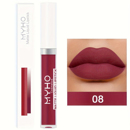 Lip Gloss Set by MYHO Cosmetics with 9 Matte Lip Colors per Set and Two Retained Shade Collections