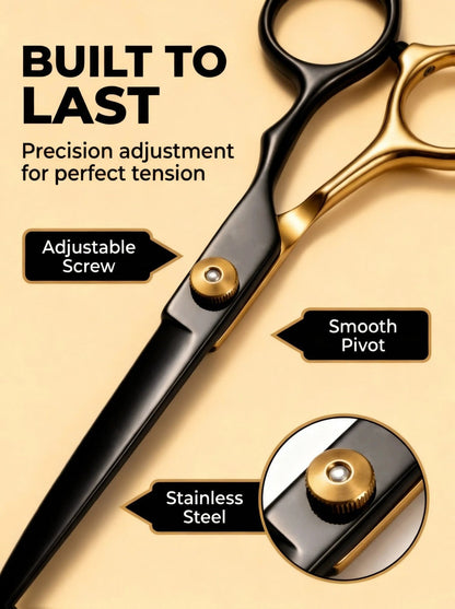 13-Piece Hair Cutting Scissors Kit with Straight and Thinning Shears, Combs, Cape and Storage Case