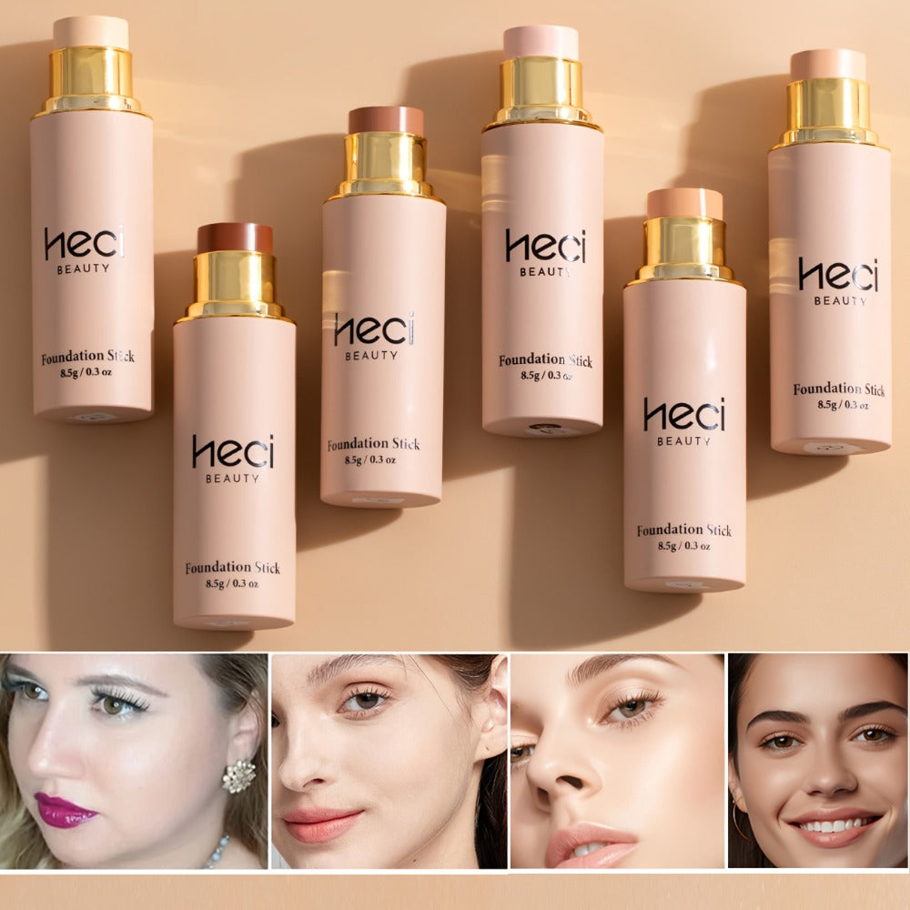 CC Cream Foundation Stick 2-Pack — Full Coverage Concealer, water-resistant extended-wear Natural Matte Finish, Lightweight Moisturizing