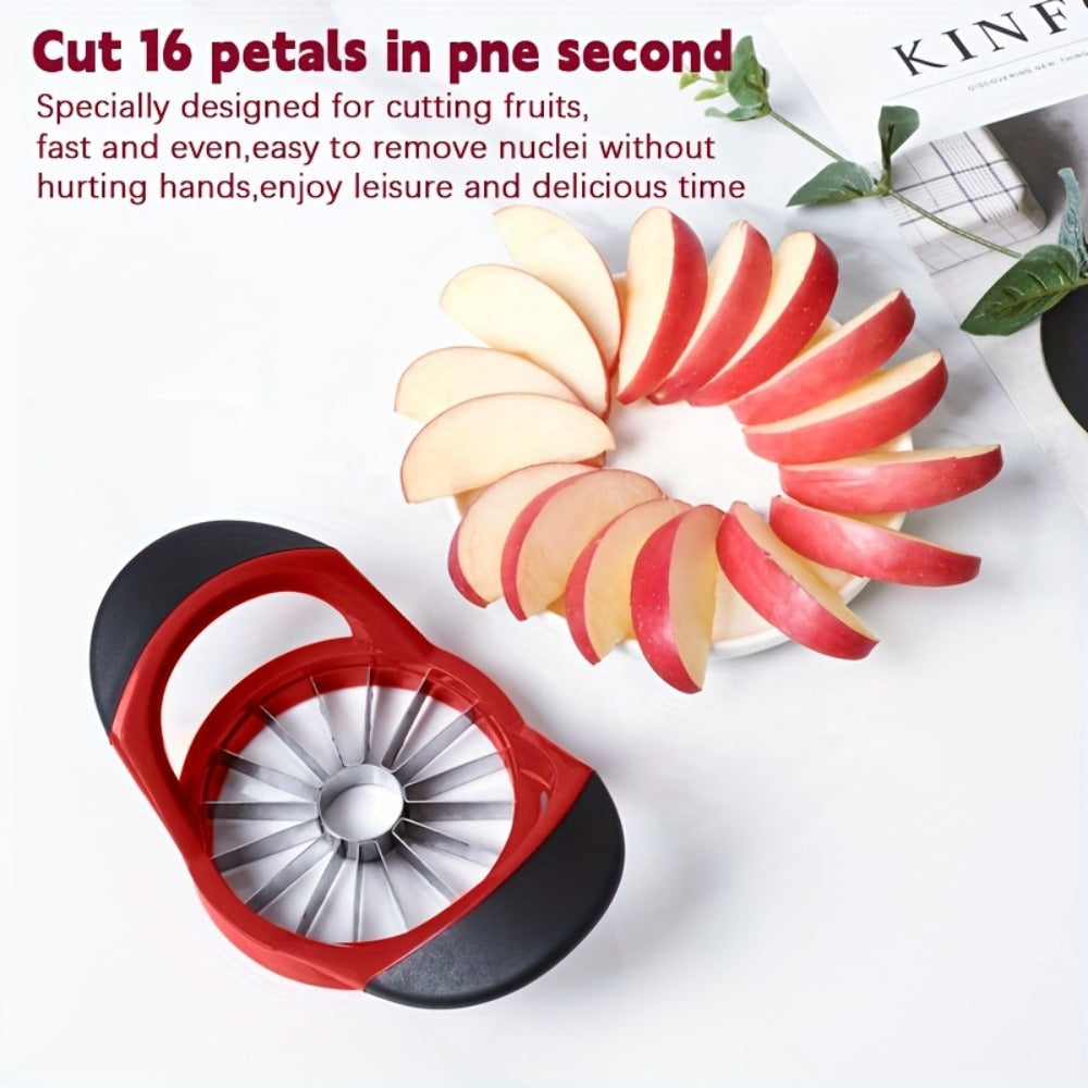 Apple Cutter Slicer 12-Blade Large Ultra-Sharp Stainless Steel, One-Press Core Remover Divides into 12 Pieces