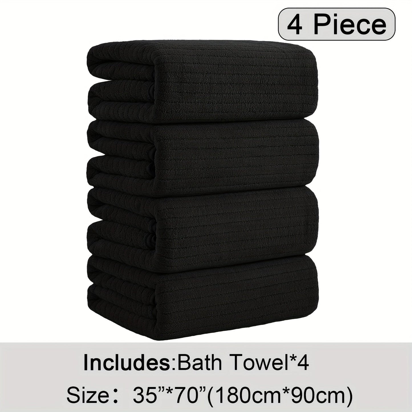 Bath Towels Set 4 Pack 35x70 Inch Oversized Extra Large - Microfiber Super Absorbent Quick Dry XL Bath Sheet Soft Bathroom Towels | 13 Colors | Family Hotel Spa Shower Towel Set Coastal Style