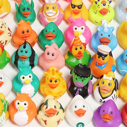 Mini Rubber Ducks Bulk Set – 2" Floating Bath Toy Variety for Kids, Cute Assorted Ducks for Bath Time, Pool Play, Birthday Parties & Jeep Duck Gifts, Fun Party Favors for Boys & Girls