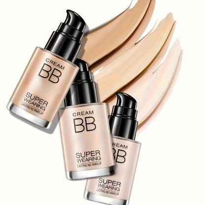BB Cream Foundation and Setting Powder Set with Brush, Powder Puff and Three Source-Labeled Shades