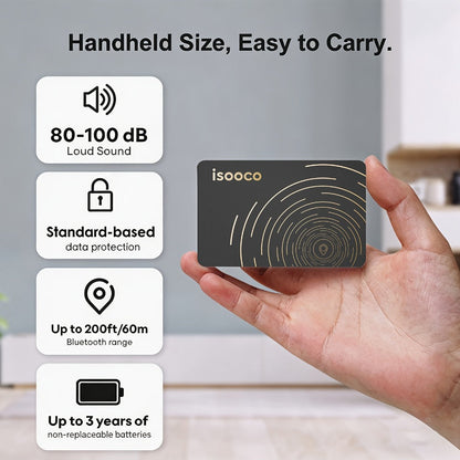 Ultra-Thin Apple Find My Wallet Tracker Card with Three-Year Battery, 1-Piece iOS Option and Audible Finder