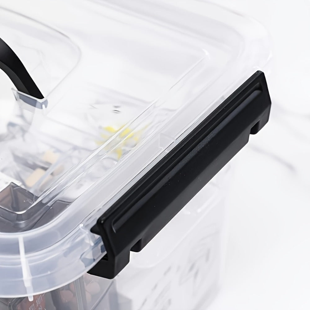 Stackable Clear Plastic Storage Bins with Lids – 6 Pack Large Capacity Clip-On Lid Containers for Home, Closet, Office & Garage Organization (12.7qt / 20.8qt)