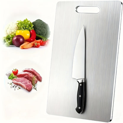 Titanium Cutting Board Set 3-Piece Pure Titanium Kitchen Cutting Boards Large Medium Small – Double-Sided Durable Metal Cutting Board, Antibacterial & Easy to Clean, Professional Kitchen Chopping Board