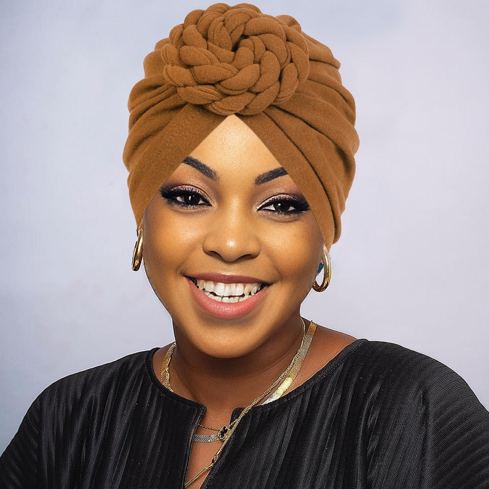 Five-Piece Braided Turban Headband Assortment in the Protected Mixed-Color Checkout Set for Styling