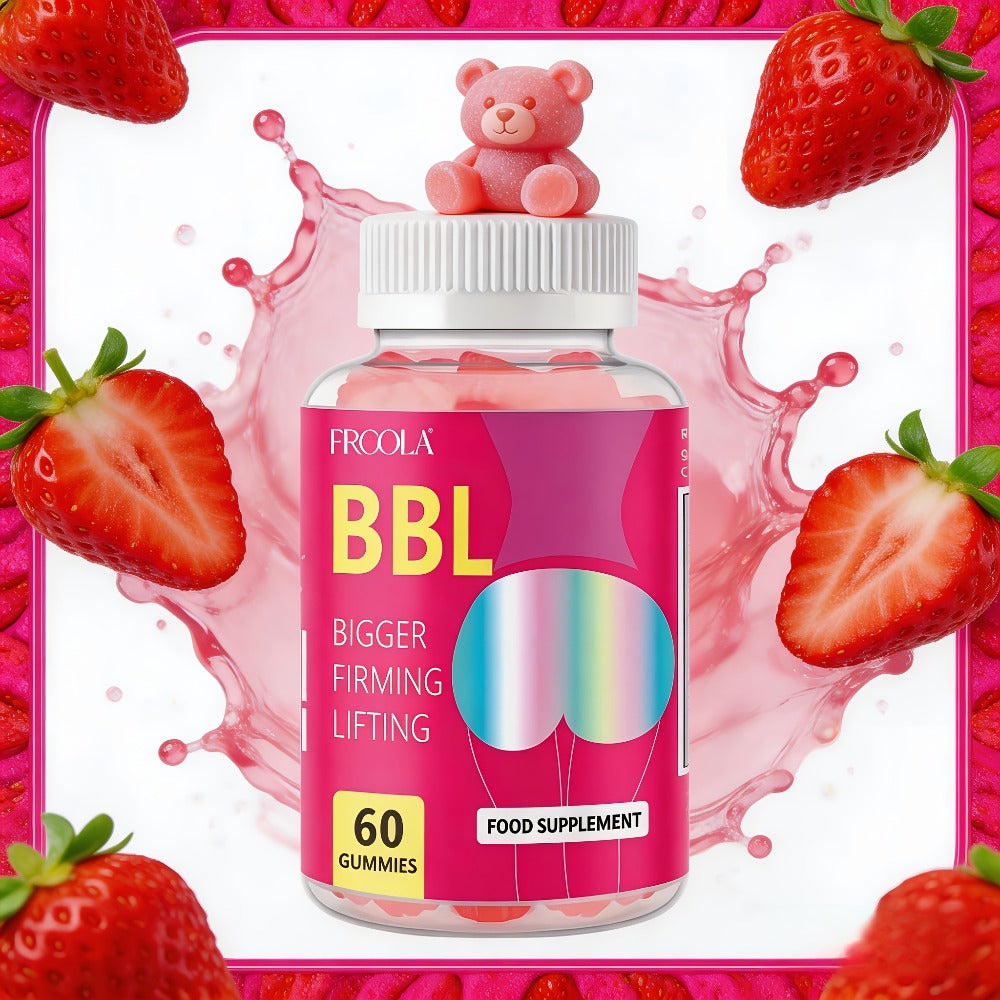 BBL Gummies for Women Butt Enhancement 60 Count Strawberry Flavor – Supports Curves Feminine Confidence Body Shaping Skin Elasticity Natural Lift Daily Wellness Supplement