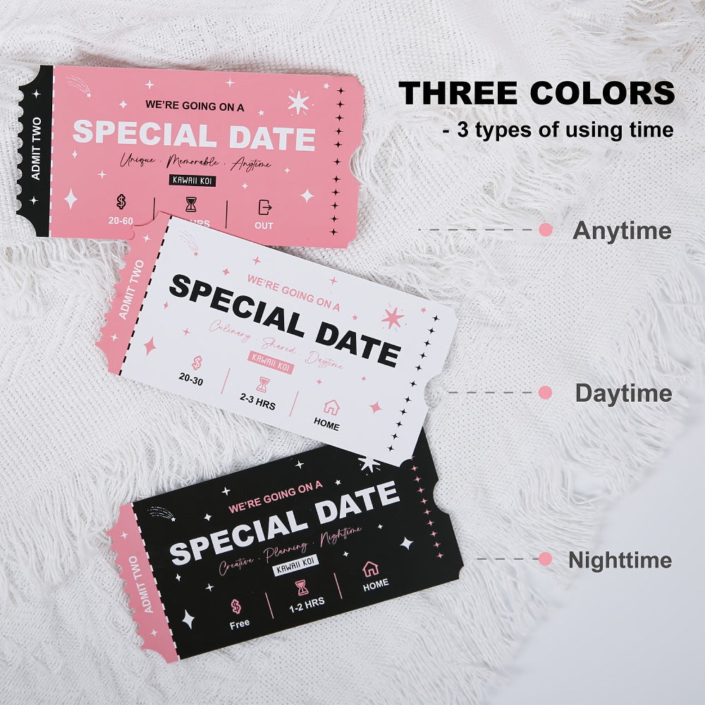 42-Piece Date Night Scratch-Off Card Set with Day, Night and Anytime Activity Tickets for Adult Couples