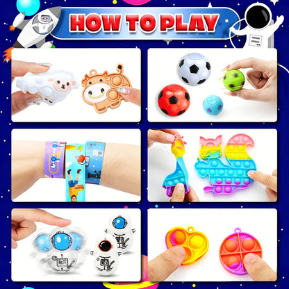 Party Favors Mixed Novelty and Fidget Assortment, 600-Piece Multicolor Set for Large Events