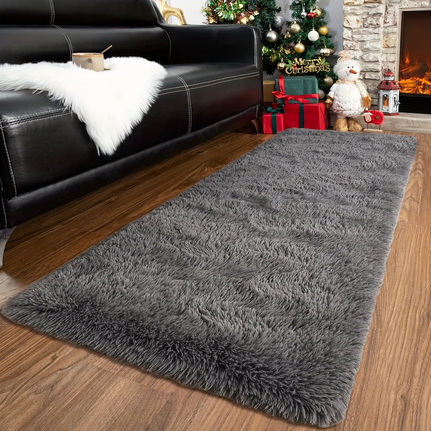 Area Rug Tie-Dye Shaggy Plush Design with Six Colors and Four Washable Sizes for Bedroom or Dorm