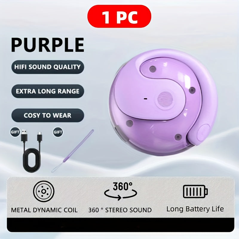 Open-Ear AI Translation Earbuds with Circular LED Battery Display Case in Six Color Options
