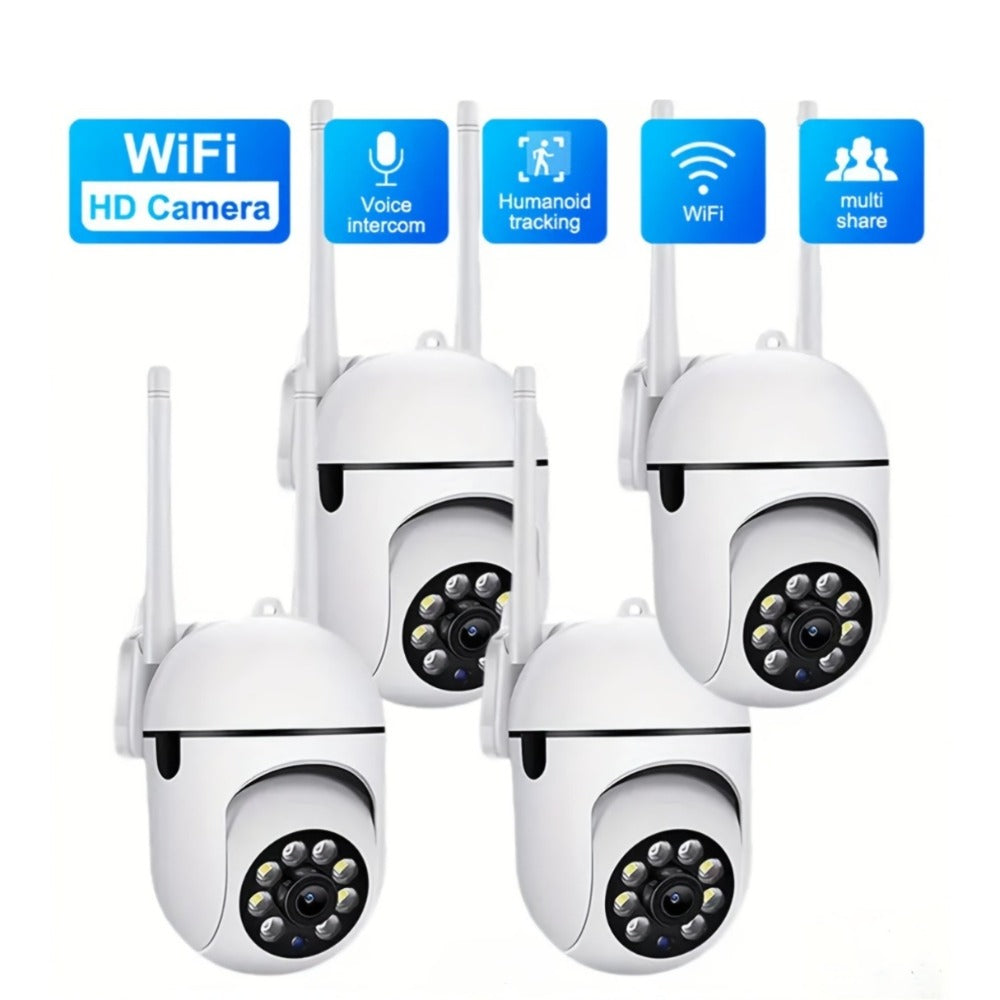 WiFi Dome Security Camera 4-Pack 1080P HD PTZ 360° AI Motion Tracking Two-Way Audio PIR Detection 5GHz & 2.4GHz Dual-Band App Control Wall Mount Indoor Outdoor Surveillance