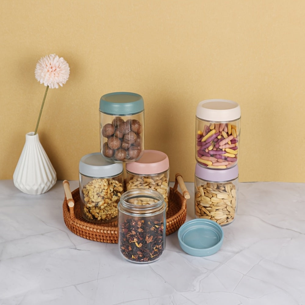Wide Mouth Mason Jar Set, Six 16oz Glass Containers with Lids and Optional Protective Silicone Sleeves