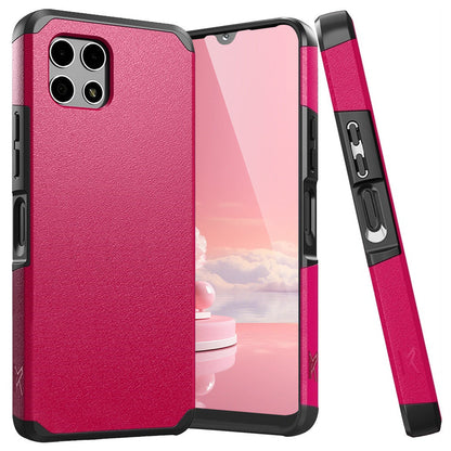 Revvl 7 5G Case Heavy Duty Dual Layer Shockproof with Magnetic Support – Hybrid Hard PC TPU Drop Protection Cover for T-Mobile Revvl 7 5G with Raised Bezels & Precise Cutouts