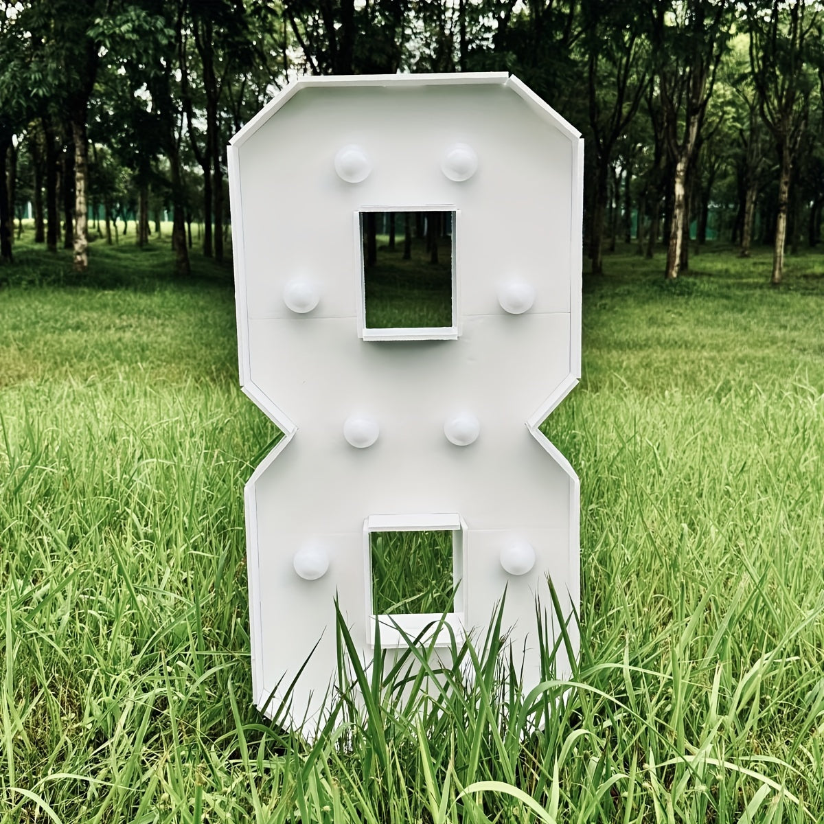 Party Decorations Three-Foot Freestanding Number Sign with Warm White LED Lights and Digits 0–9
