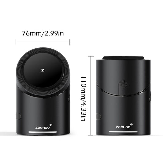 Qi2 3-in-1 Wireless Charging Station 15W ZEEHOO CylinTrick-R Cylindrical Rotating Magnetic Stand Hidden Pop-Up Charger Touch Activated for iPhone 17 16 15 14 13 12 Pro Max, Apple Watch Ultra Series 10 9 8 7 SE, AirPods 4 3 2 Pro – White Black