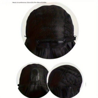 Synthetic Wig 28-Inch Big-Wave Curly Headband Style in Dark Brown or Black for Parties and Weddings