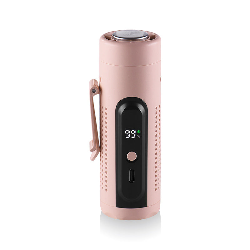 Handheld Fan with Metal Contact Plate, Five Speeds, 20,000 RPM Label, Type-C Charging and Display