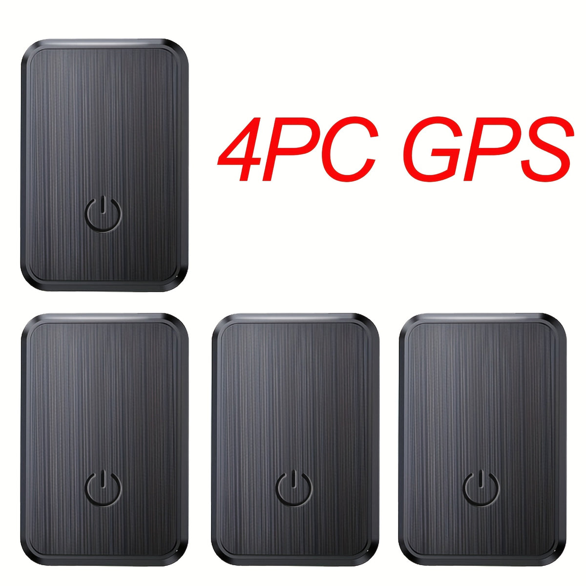 Black Rectangular GF08-Labeled Tracker Device Sets in 2, 3, 4, 5 or 6-Piece Checkout Options