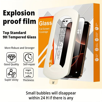 Screen Protector, 8-Piece iPhone Tempered Glass Set with Four Screen Films, Four Camera Lens Covers and Alignment Tools