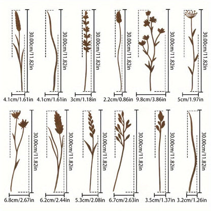 Metal Flower Stems | Rusty Wild Bouquet Vase Outdoor Garden Decor