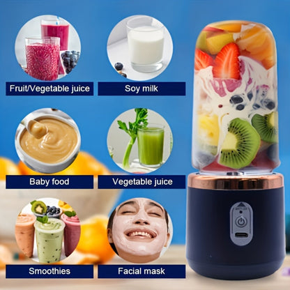 Portable Blender Family with Slim Digital Purple or White Models and Blue or Pink Double-Cup Options