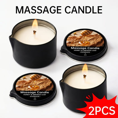 Black-Tin Massage Candle with Scent and Pack-Count Options for Spa, Pedicure and Body-Oil Use