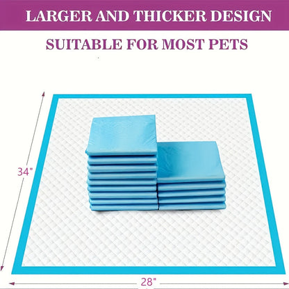 Disposable Dog Pee Pads XXXL Oversized – 6-Layer Waterproof & Odor-Resistant Training Pads for Small & Large Dogs, Puppies & Senior Dogs | 80-Count 23x23" or 100-Count 34x28" Upgraded Options
