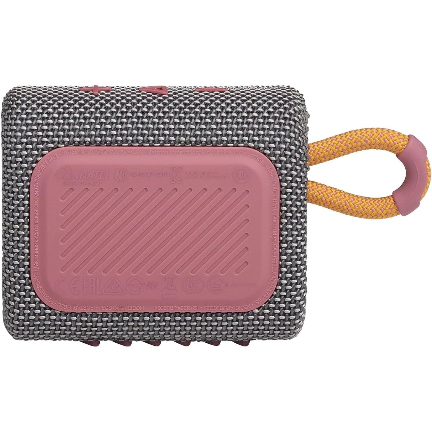 JBL Go 3 IP67 Waterproof Portable Bluetooth Speaker, Big Audio & Punchy Bass, 5-Hour Playtime, USB-C Fast Charge, Rugged Fabric Design with Carry Loop for Outdoor Travel Beach Shower