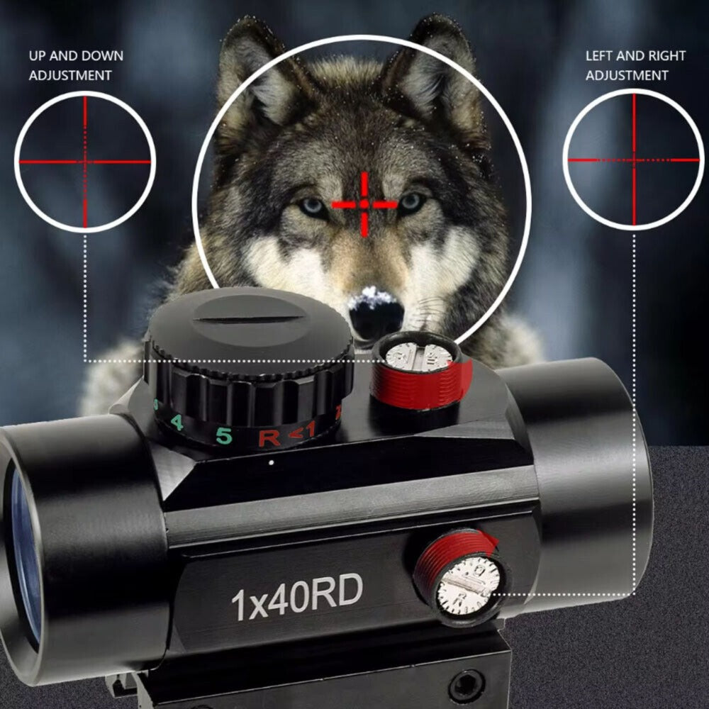 Red Green Dot Sight Scope 1x40 Picatinny Rail Mount 2 MOA Reticle for Rifles Shotguns Airsoft Hunting Shooting Optics Accessory