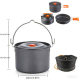 4-piece set [130oz stockpot + 65oz cooking pot + frying pan + 36oz kettle]
