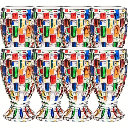 Colored Champagne Flutes Set of 4 or 8 Cocktail Glasses Sparkling Wine Glasses Non-Slip Bubbly Glasses for Birthday Wedding Christmas Valentine Party Gift