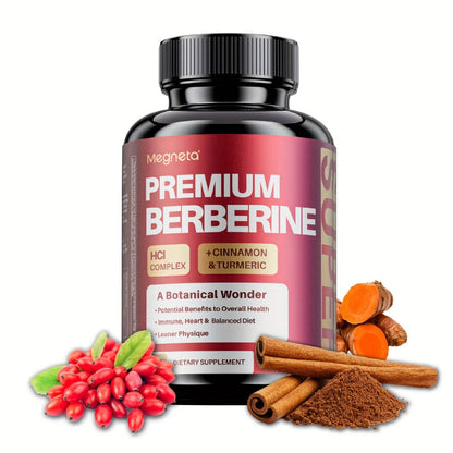 Berberine with Ceylon Cinnamon, Turmeric & Black Pepper – Premium Blood Sugar Support, Vascular Health & Digestive Wellness Capsules | 60 Capsules 1 Month Supply | 1, 2 or 3 Bottle Pack