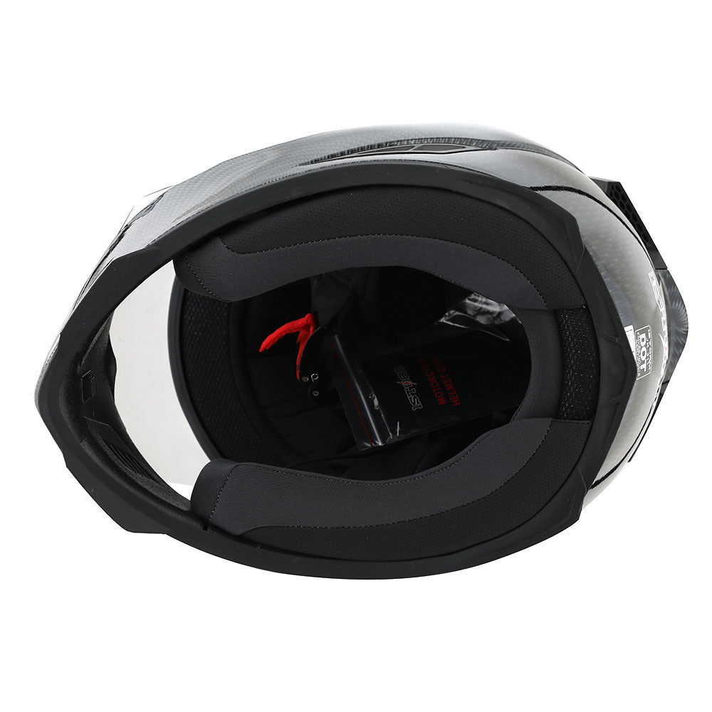 Motorcycle Helmet Full-Face Shell with Tinted and Spare Clear Shields, Quick-Release Buckle, Nine Styles and S-XL Sizes