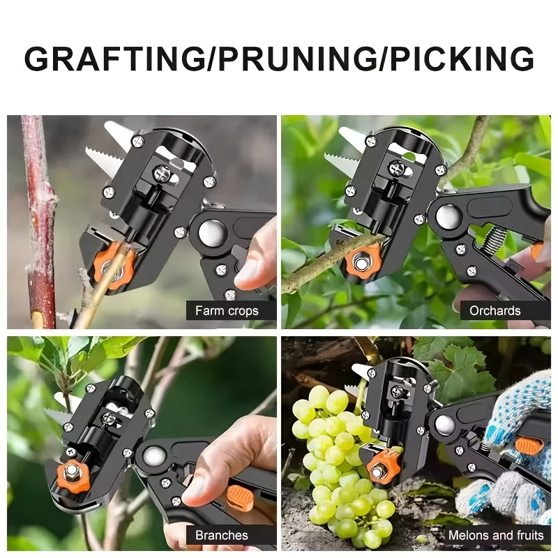 Grafting Pruning Shears Professional Garden Grafting Tool, Branch Cutter Secateur & Grafting Scissors for Fruit Tree Vaccination, Farming & Plant Propagation