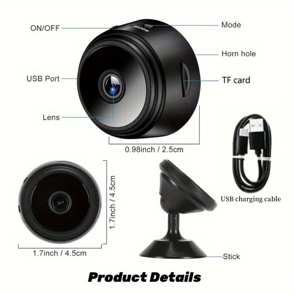 Indoor Security Camera 4-Pack with 1080P Video, 150° Adjustable Rotation, Night Vision and WiFi Connection