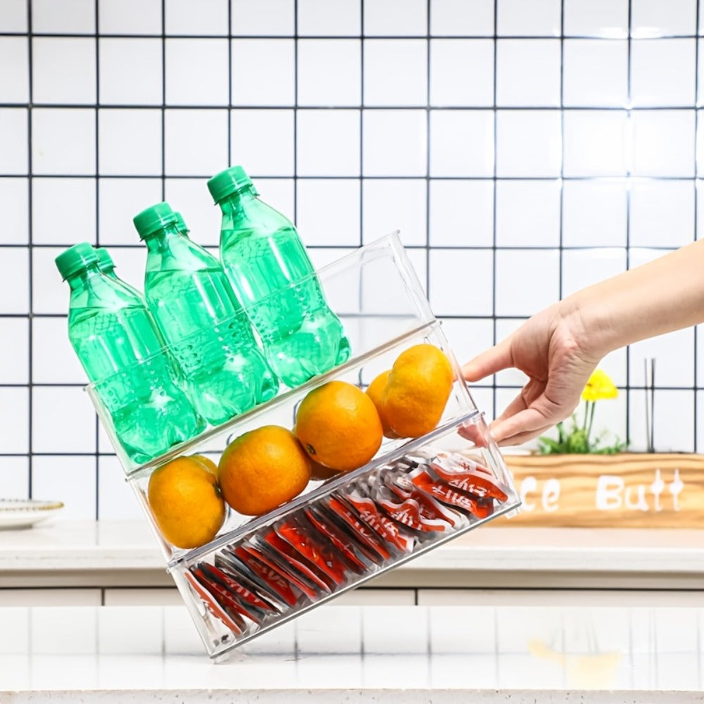 Refrigerator Organizer Bins 6pcs Set - Clear Fridge Storage Bins for Freezer Kitchen Cabinet for Home Cooking, Dining and Outdoor Meals