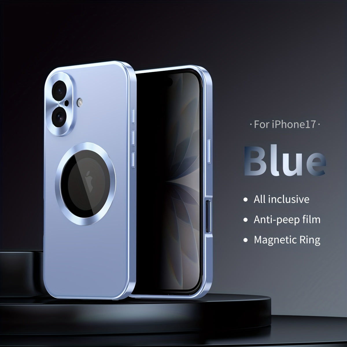 Two-Piece Privacy-Panel Magnetic iPhone Case with Camera Protection in 24 Model and Color Options