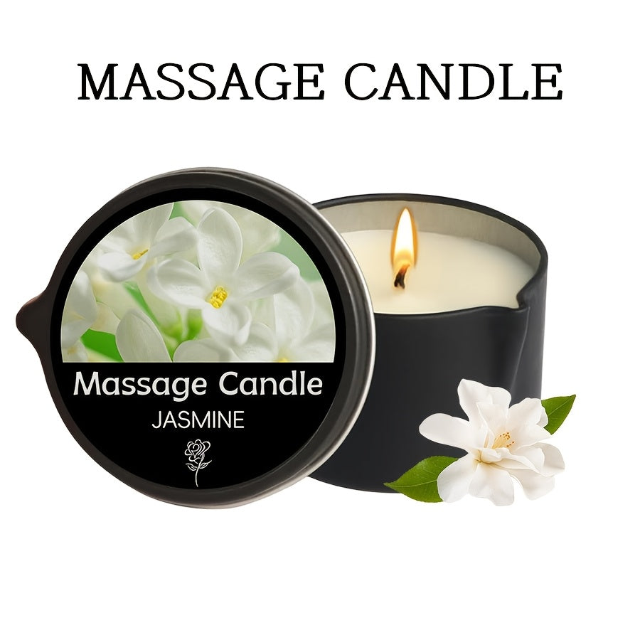 2 oz Massage Oil Candle in 18 Scent and Pack Options Including Jasmine, Lavender, Geranium and Vanilla