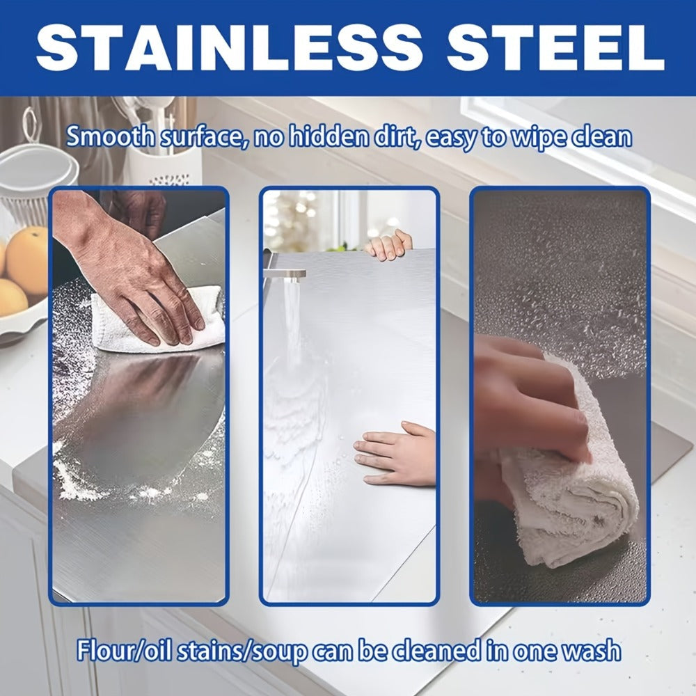 Stainless Steel Cutting Board Extra Large 27.5"×19.7" Double-Sided 304 Steel Board for Home & Commercial Kitchen - Countertop Protector Breadboard Easy Clean Durable
