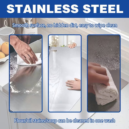 Stainless Steel Cutting Board Extra Large 27.5"×19.7" Double-Sided 304 Steel Board for Home & Commercial Kitchen - Countertop Protector Breadboard Easy Clean Durable