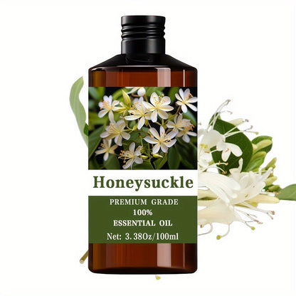 Honeysuckle Essential Oil 100% Pure Therapeutic Grade Aromatherapy Diffuser Massage Oil – Hair Skin Nail Care Relaxation Meditation Stress Relief Gift for Men Women 100ml 3.38oz