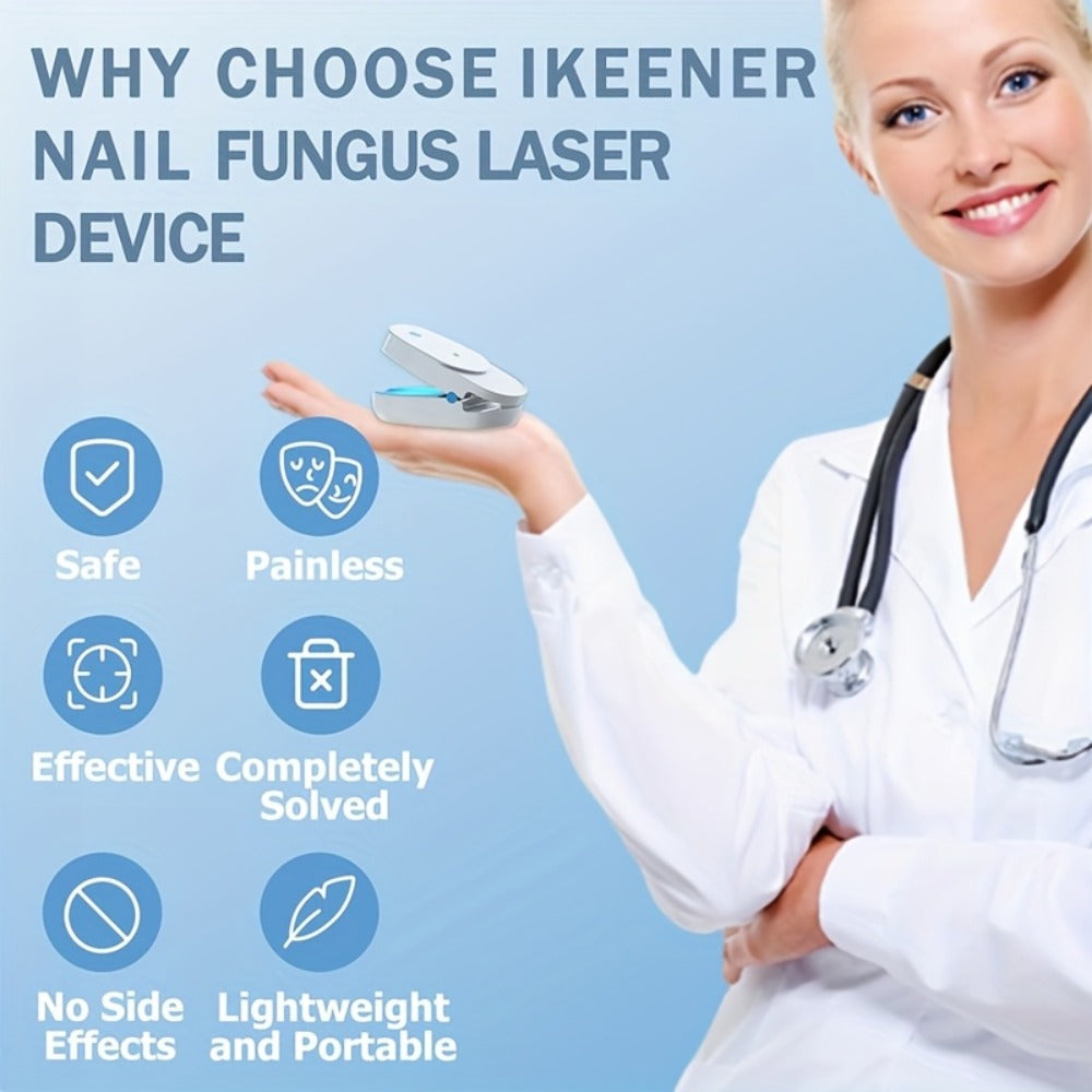 KTS Nail Fungus Laser Device FDA Cleared – Extra Strength 407nm Blue Light & 905nm Dual-Light Treatment for Toenail & Fingernail Fungus, Onychomycosis Home Removal Device