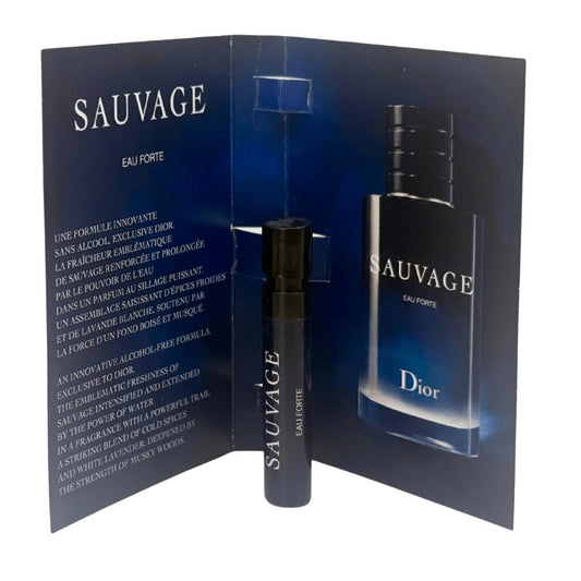 Perfume Sample Set Dior Sauvage Eau Forte for Men with Three 1ml Authentic Vials for Daily Wear