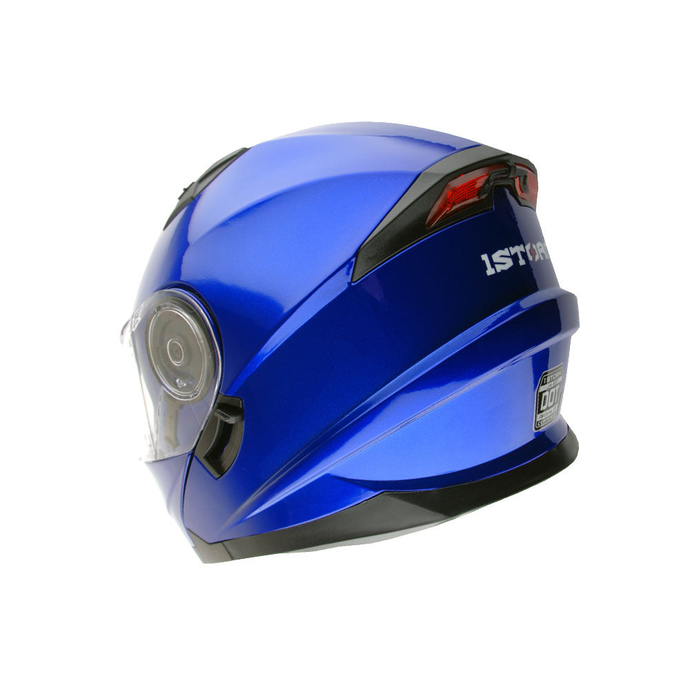 Motorcycle Modular Full Face Helmet Flip Up Dual Visor Sun Shield with Optional LED Tail Light 3 Modes Removable Washable Interior, Multiple Colors S M L XL — Modular901