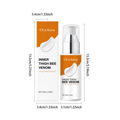 Body Cream OxeAura 50g Pump Bottles in Two- or Four-Piece Options with Bee Venom for Inner Thigh Application