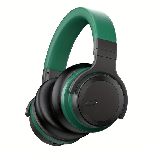 ANC Over-Ear Headphones Wireless 30H Playtime 32dB Noise Cancelling 45mm Drivers Rich Bass Clear Calls Memory Foam Comfort Fit Foldable Black